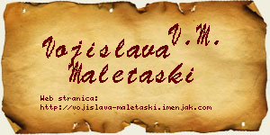 Vojislava Maletaški vizit kartica